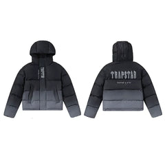 Trapstar Ombre Fade Puffer Jacket - Black/Grey